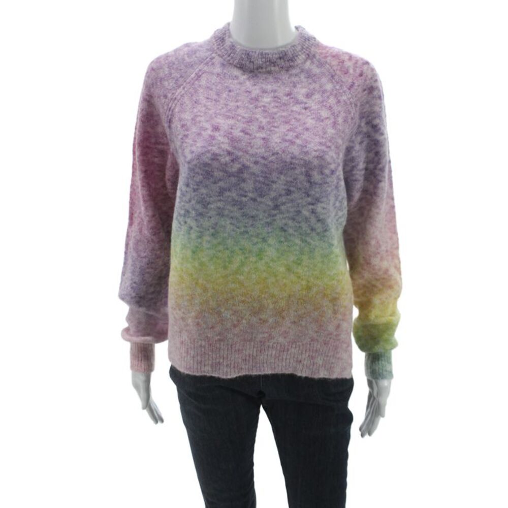 Kilte Womens Pullover Sweater Multicolor Alpaca Crew Neck Long Sleeve Size 1